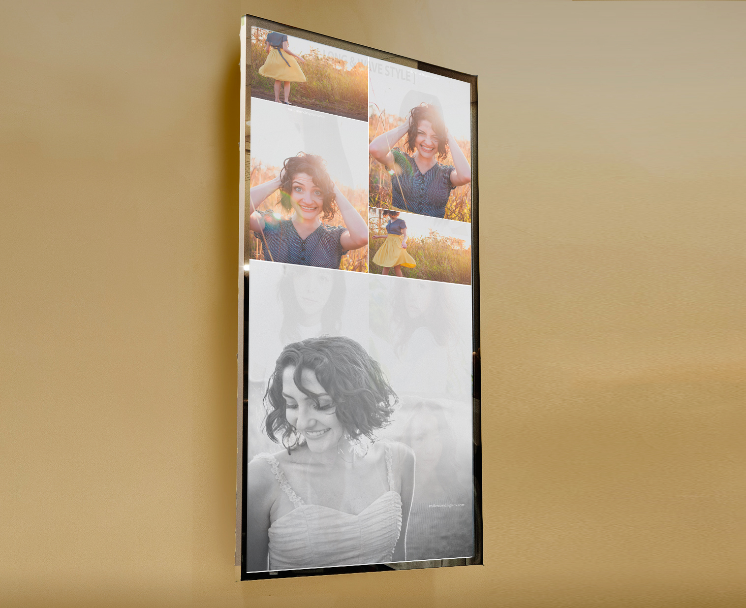 Display pantalla espejo para tiendas publicidad