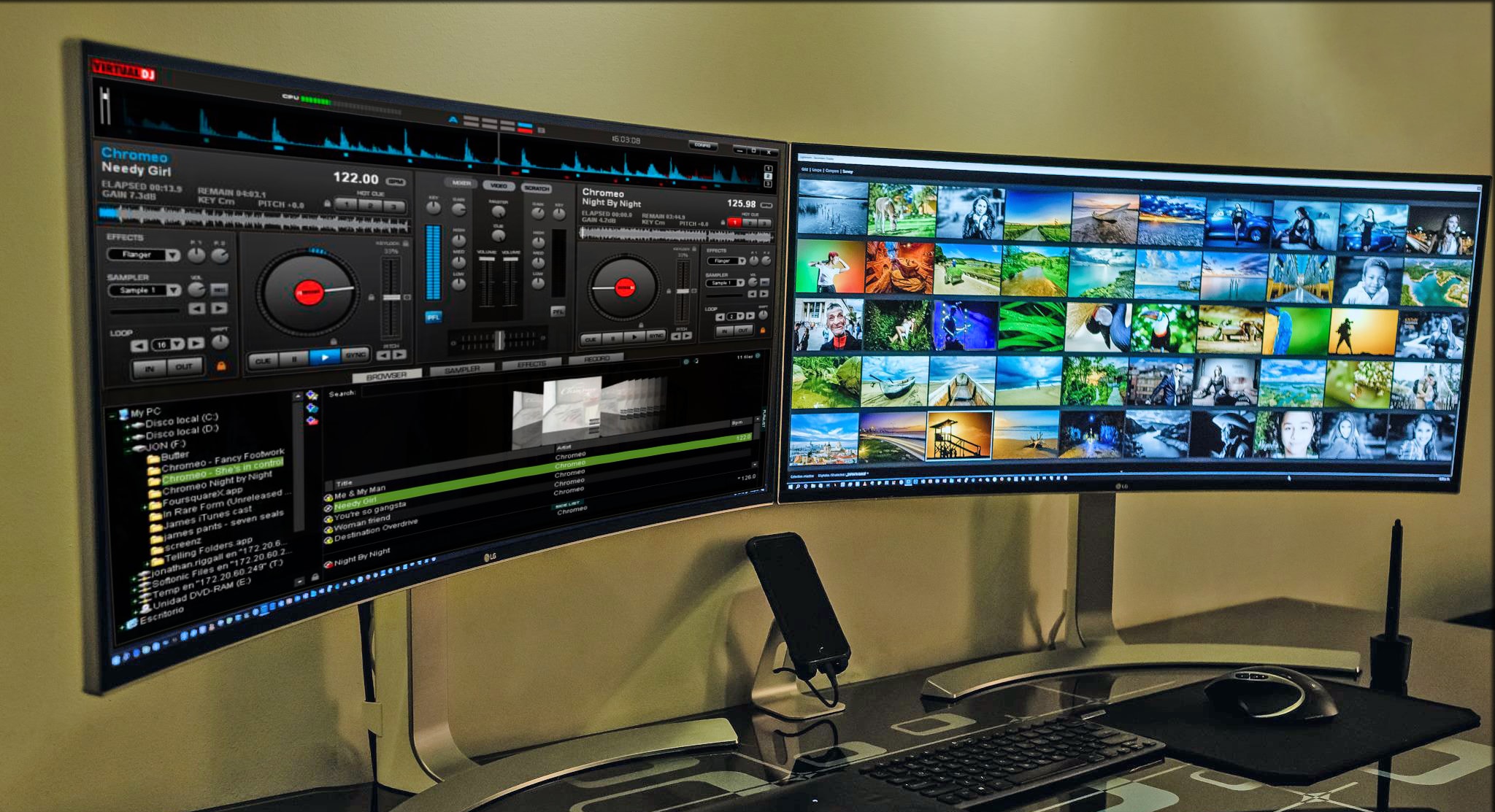 Pantallas monitores curvos ultrawide doble pantalla widescreen